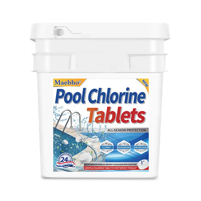 Trichloroisocyanuric Acid (TCCA) Chlorine Tablets for Swimming Pools – 3-in-1 Pool Sanitizer, Water Clarifier & Scale Remover